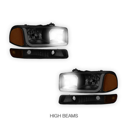 GMC Sierra 2500 HD SL / SLE / SLT (2001 - 2007) LED DRL Headlights LH + RH