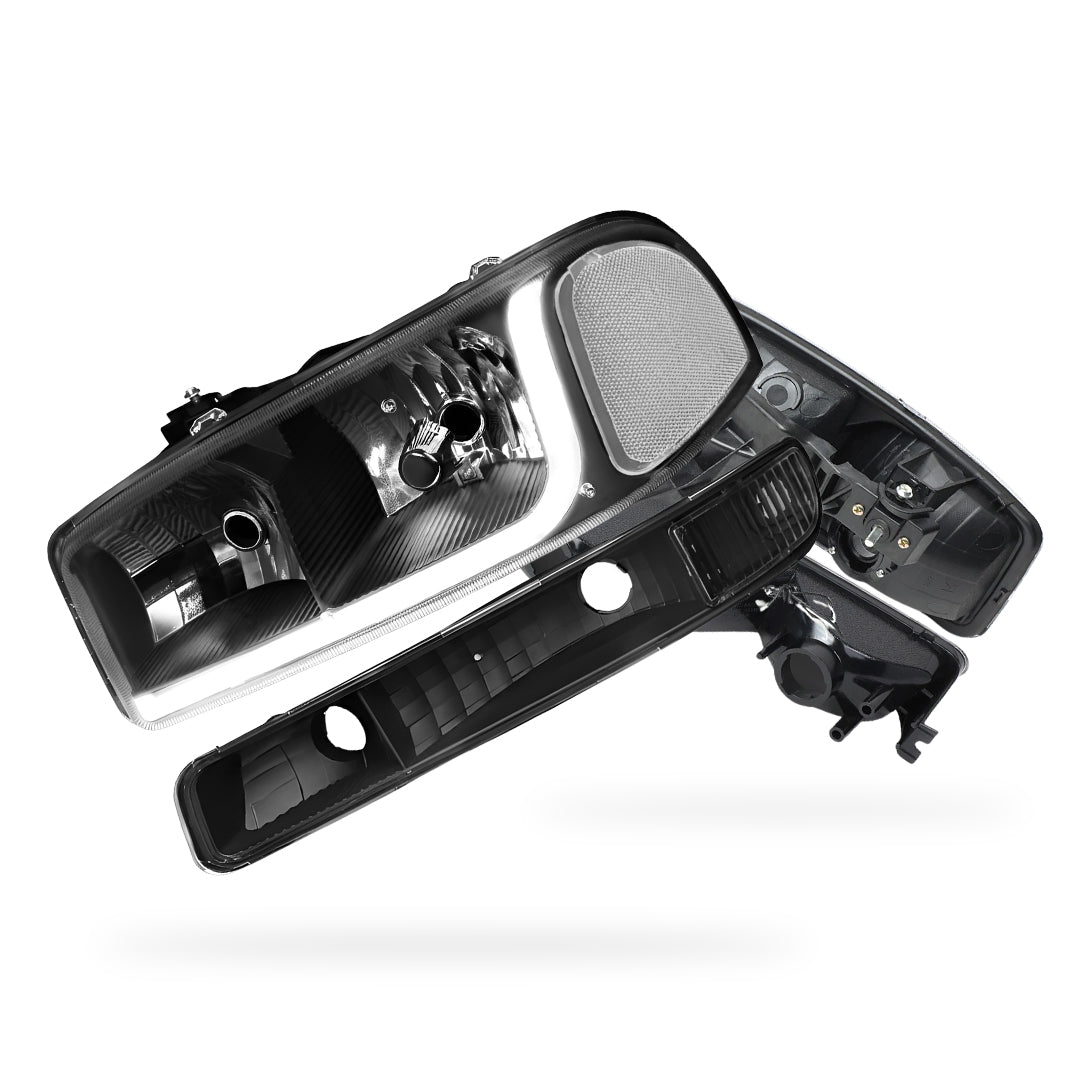 GMC Sierra 2500 HD SL / SLE / SLT (2001 - 2007) LED DRL Headlights LH + RH