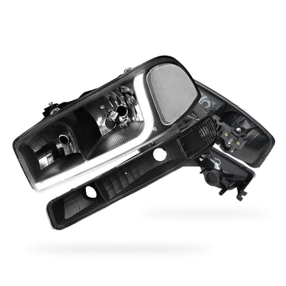 GMC Sierra 2500 HD SL / SLE / SLT (2001 - 2007) LED DRL Headlights LH + RH