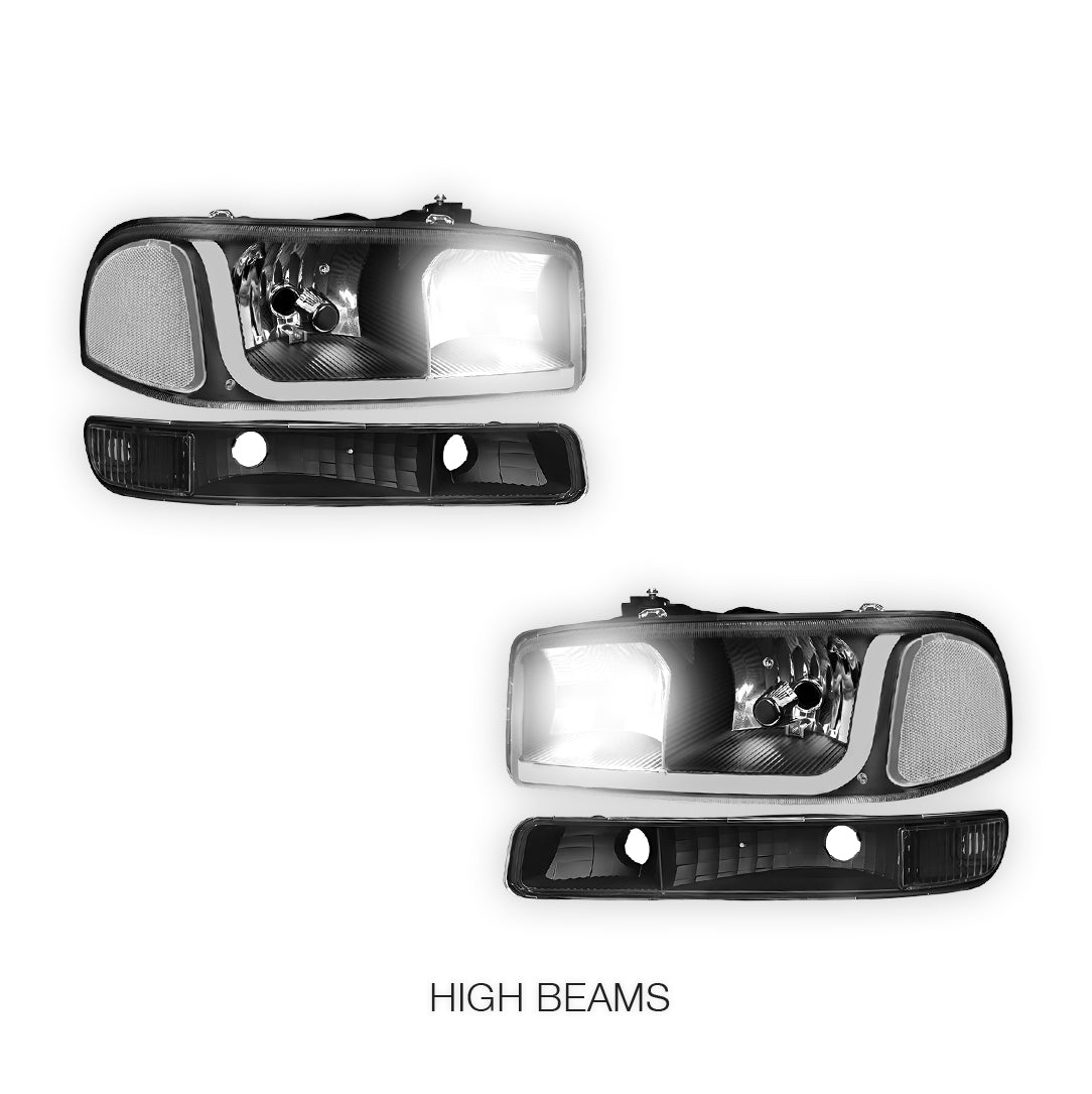 GMC Sierra 2500 HD SL / SLE / SLT (2001 - 2007) LED DRL Headlights LH + RH
