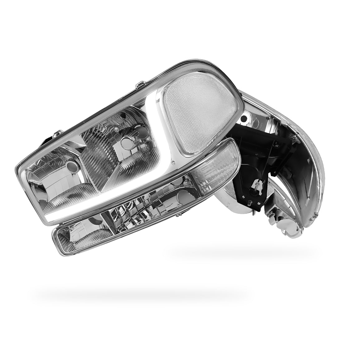 GMC Sierra 2500 HD SL / SLE / SLT (2001 - 2007) LED DRL Headlights LH + RH