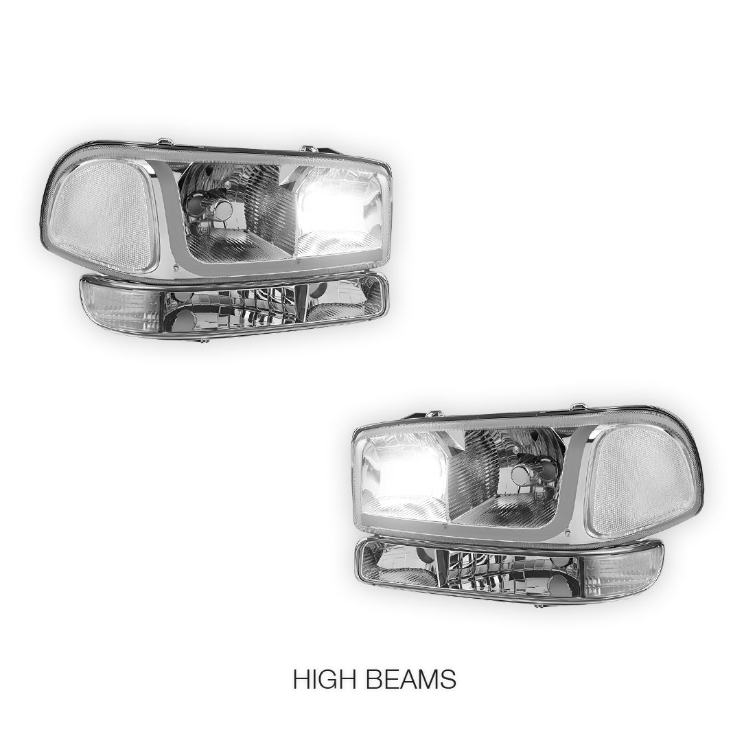 GMC Sierra 2500 HD SL / SLE / SLT (2001 - 2007) LED DRL Headlights LH + RH