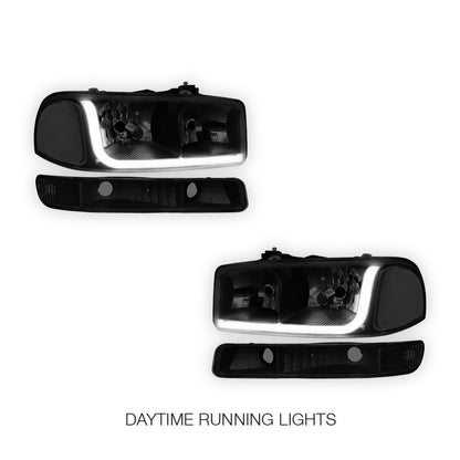 GMC Sierra 2500 HD SL / SLE / SLT (2001 - 2007) LED DRL Headlights LH + RH