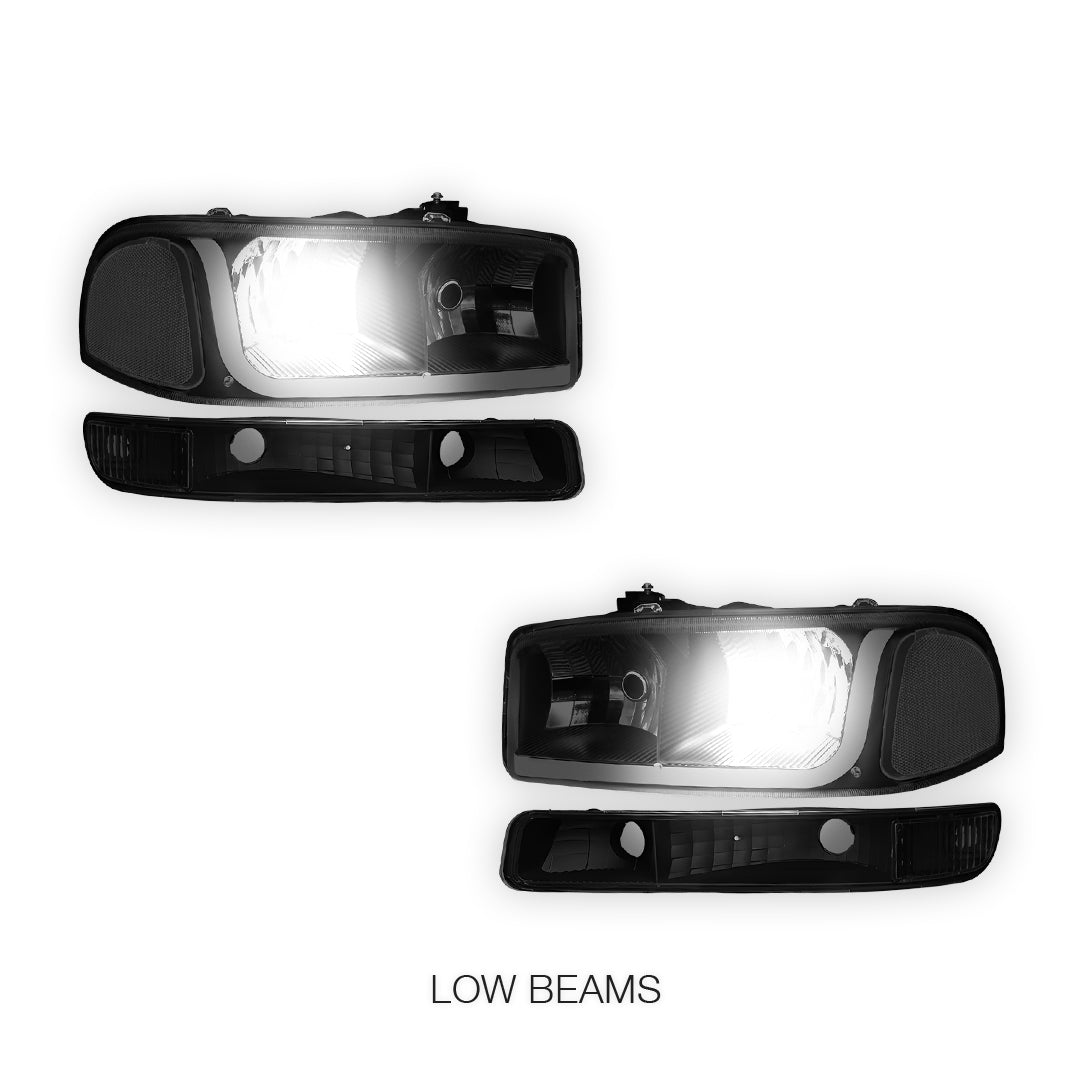 GMC Sierra 2500 HD SL / SLE / SLT (2001 - 2007) LED DRL Headlights LH + RH