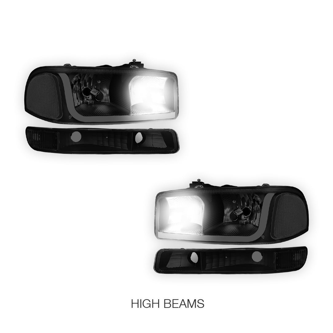 GMC Sierra 2500 HD SL / SLE / SLT (2001 - 2007) LED DRL Headlights LH + RH