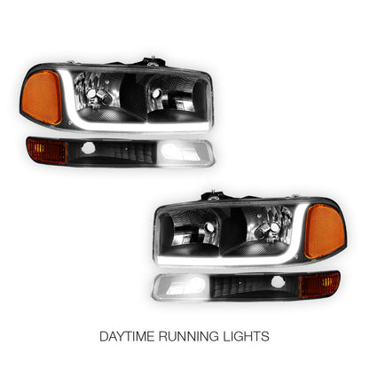 GMC Sierra 3500 SL / SLE / SLT (2001 - 2007) LED DRL Headlights LH + RH