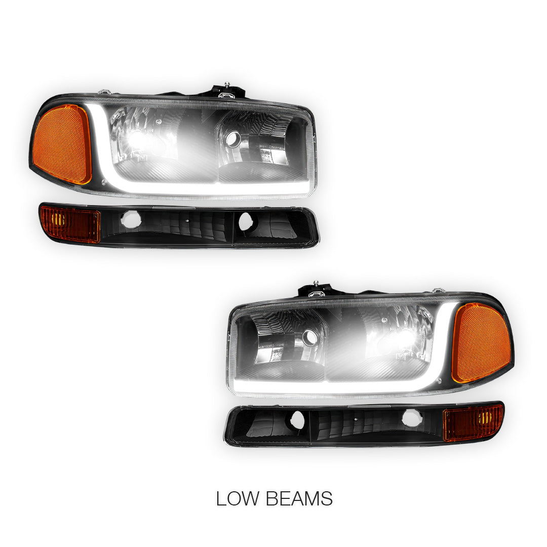 GMC Sierra 3500 SL / SLE / SLT (2001 - 2007) LED DRL Headlights LH + RH