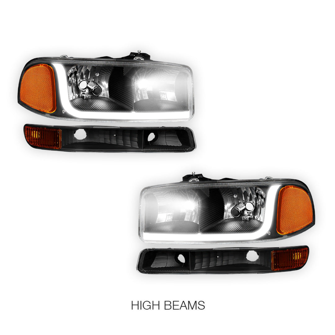 GMC Sierra 3500 SL / SLE / SLT (2001 - 2007) LED DRL Headlights LH + RH