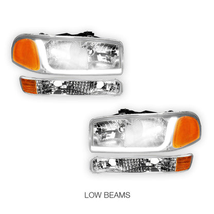 GMC Sierra 3500 SL / SLE / SLT (2001 - 2007) LED DRL Headlights LH + RH
