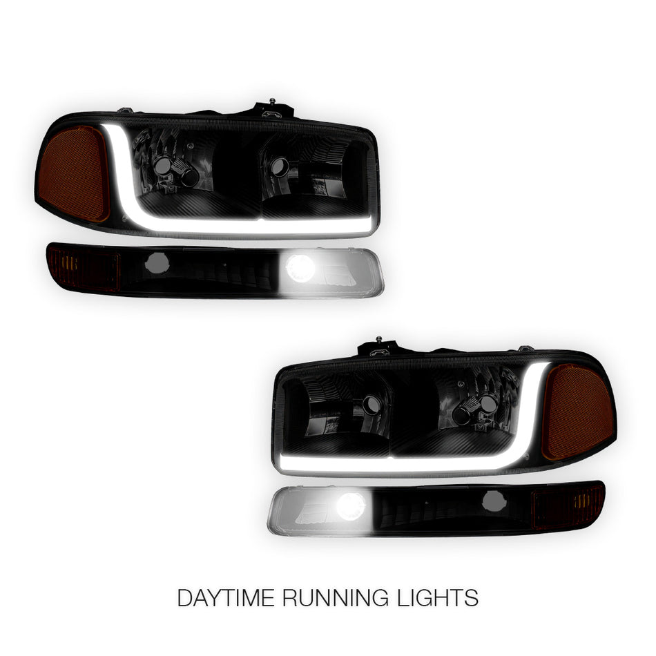 GMC Sierra 3500 SL / SLE / SLT (2001 - 2007) LED DRL Headlights LH + RH