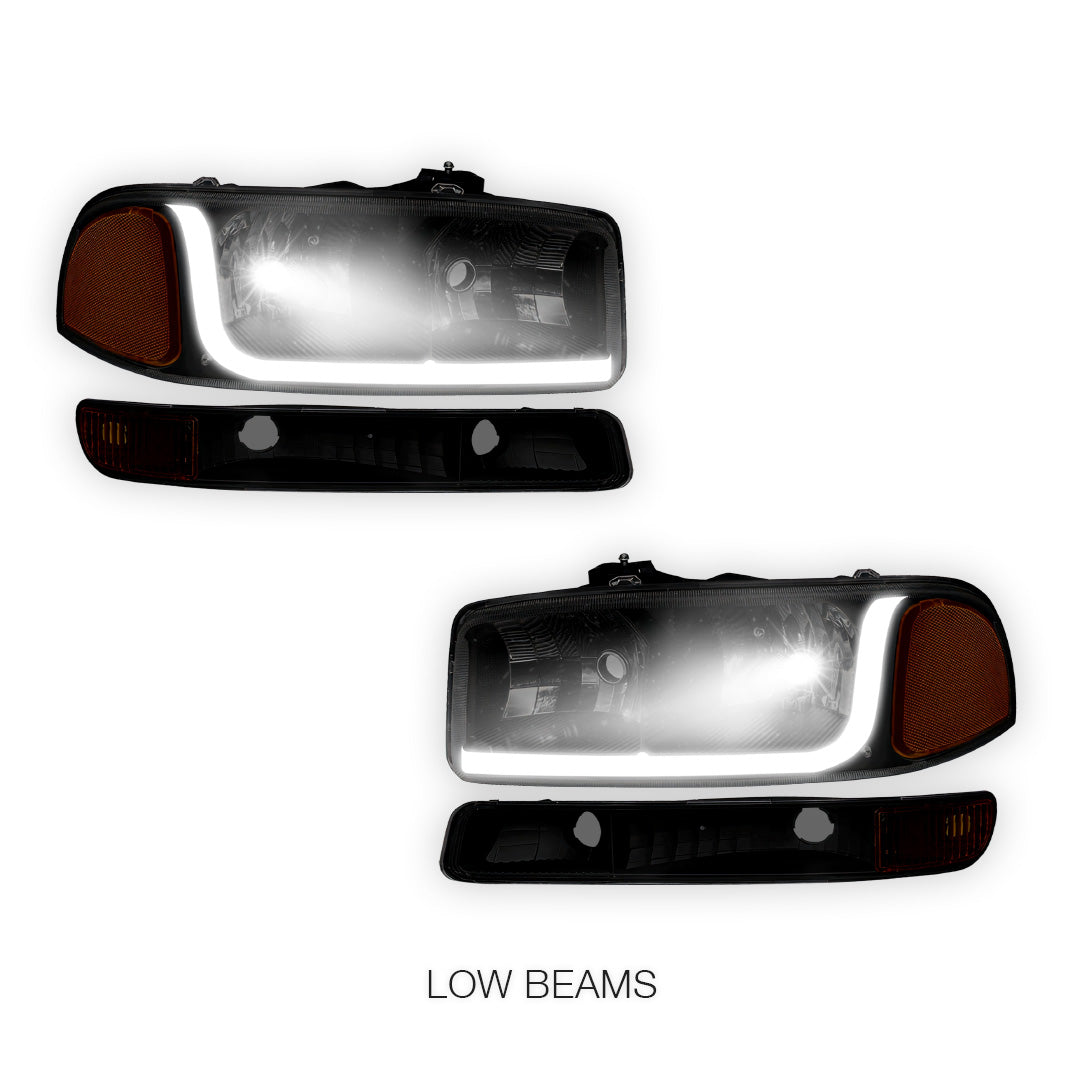 GMC Sierra 3500 SL / SLE / SLT (2001 - 2007) LED DRL Headlights LH + RH