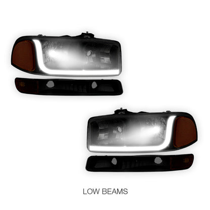 GMC Sierra 3500 SL / SLE / SLT (2001 - 2007) LED DRL Headlights LH + RH