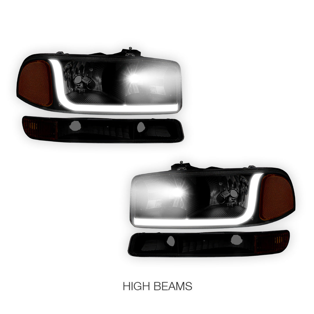 GMC Sierra 3500 SL / SLE / SLT (2001 - 2007) LED DRL Headlights LH + RH