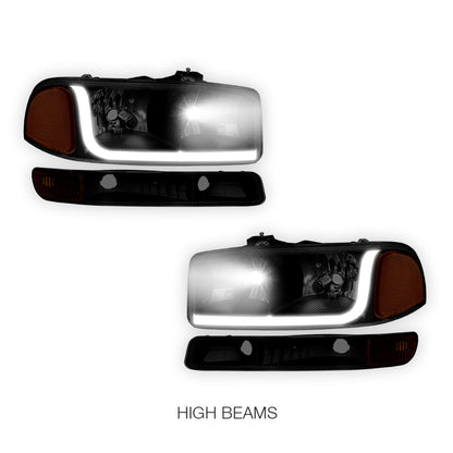 GMC Sierra 3500 SL / SLE / SLT (2001 - 2007) LED DRL Headlights LH + RH