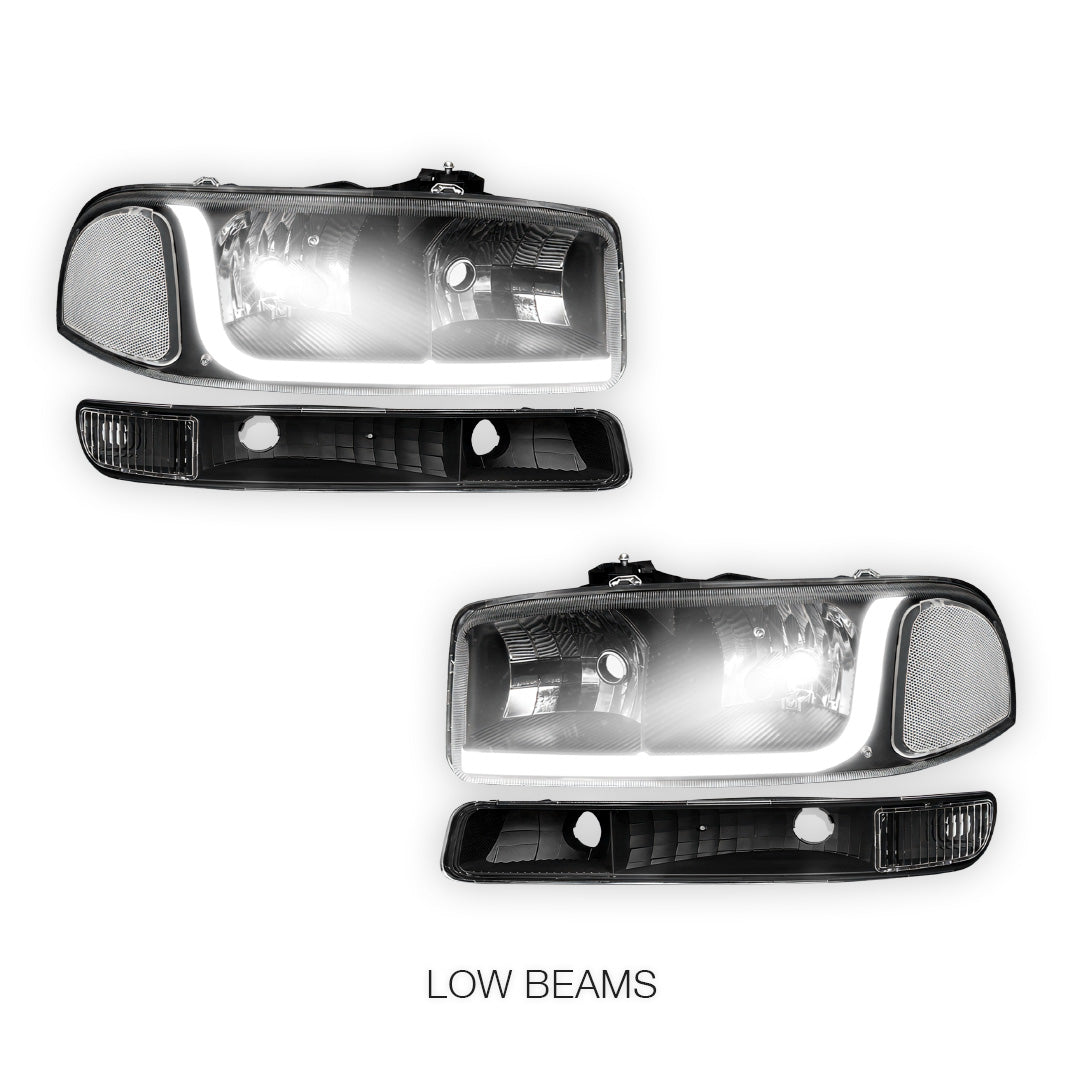 GMC Sierra 3500 SL / SLE / SLT (2001 - 2007) LED DRL Headlights LH + RH