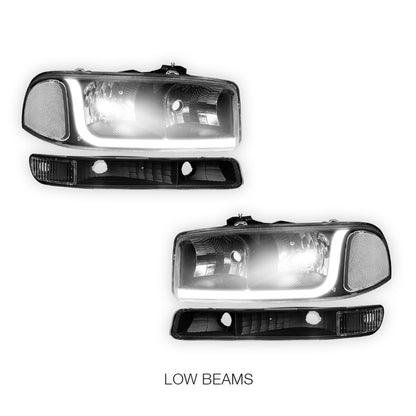 GMC Sierra 3500 SL / SLE / SLT (2001 - 2007) LED DRL Headlights LH + RH
