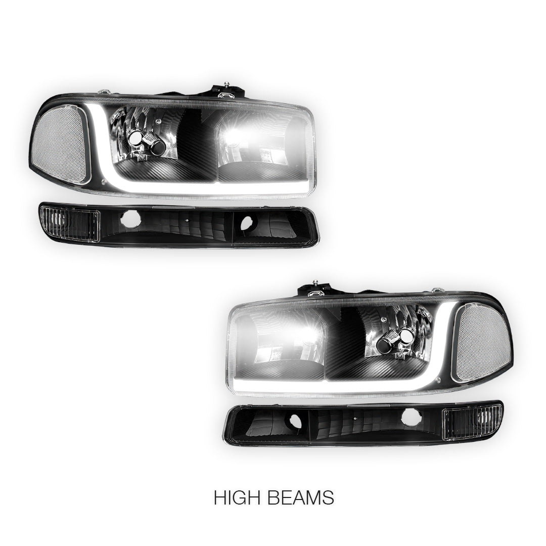GMC Sierra 3500 SL / SLE / SLT (2001 - 2007) LED DRL Headlights LH + RH