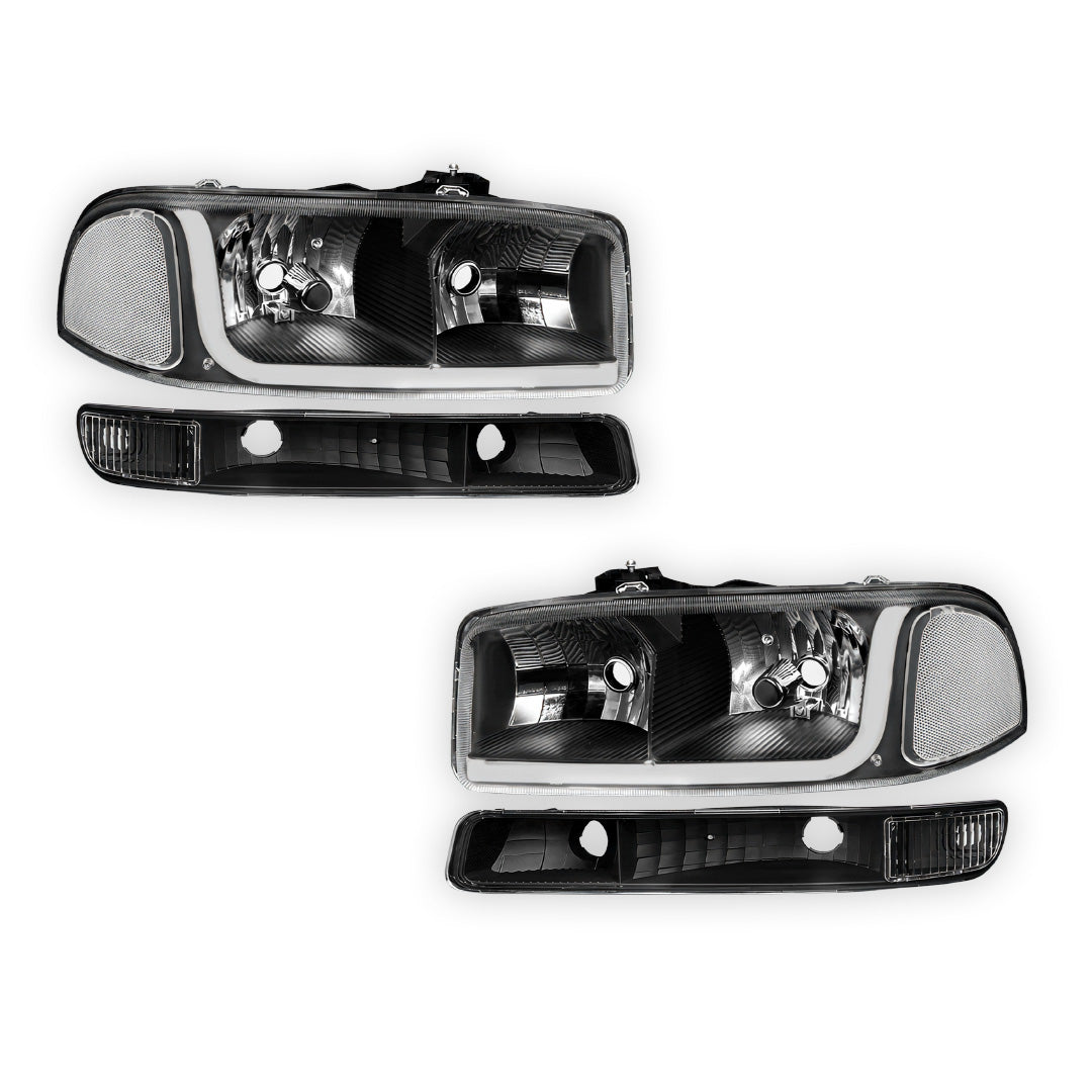 GMC Sierra 3500 SL / SLE / SLT (2001 - 2007) LED DRL Headlights LH + RH