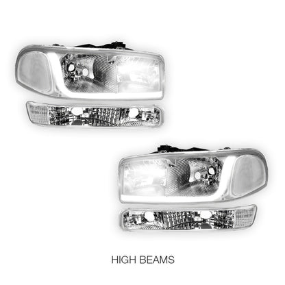GMC Sierra 3500 SL / SLE / SLT (2001 - 2007) LED DRL Headlights LH + RH