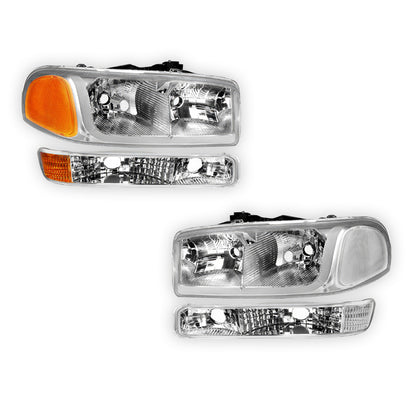 GMC Sierra 3500 SL / SLE / SLT (2001 - 2007) LED DRL Headlights LH + RH
