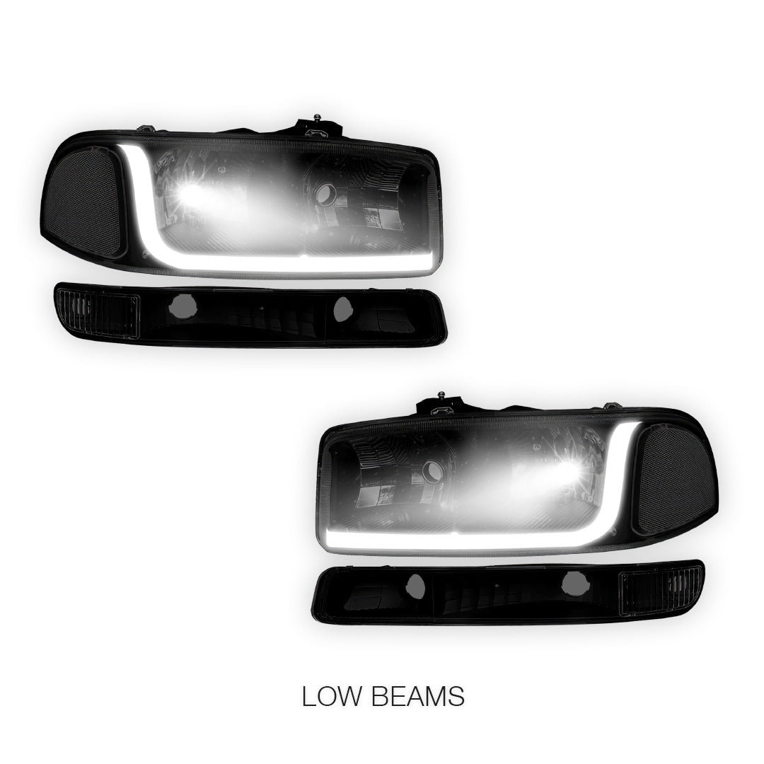 GMC Sierra 3500 SL / SLE / SLT (2001 - 2007) LED DRL Headlights LH + RH