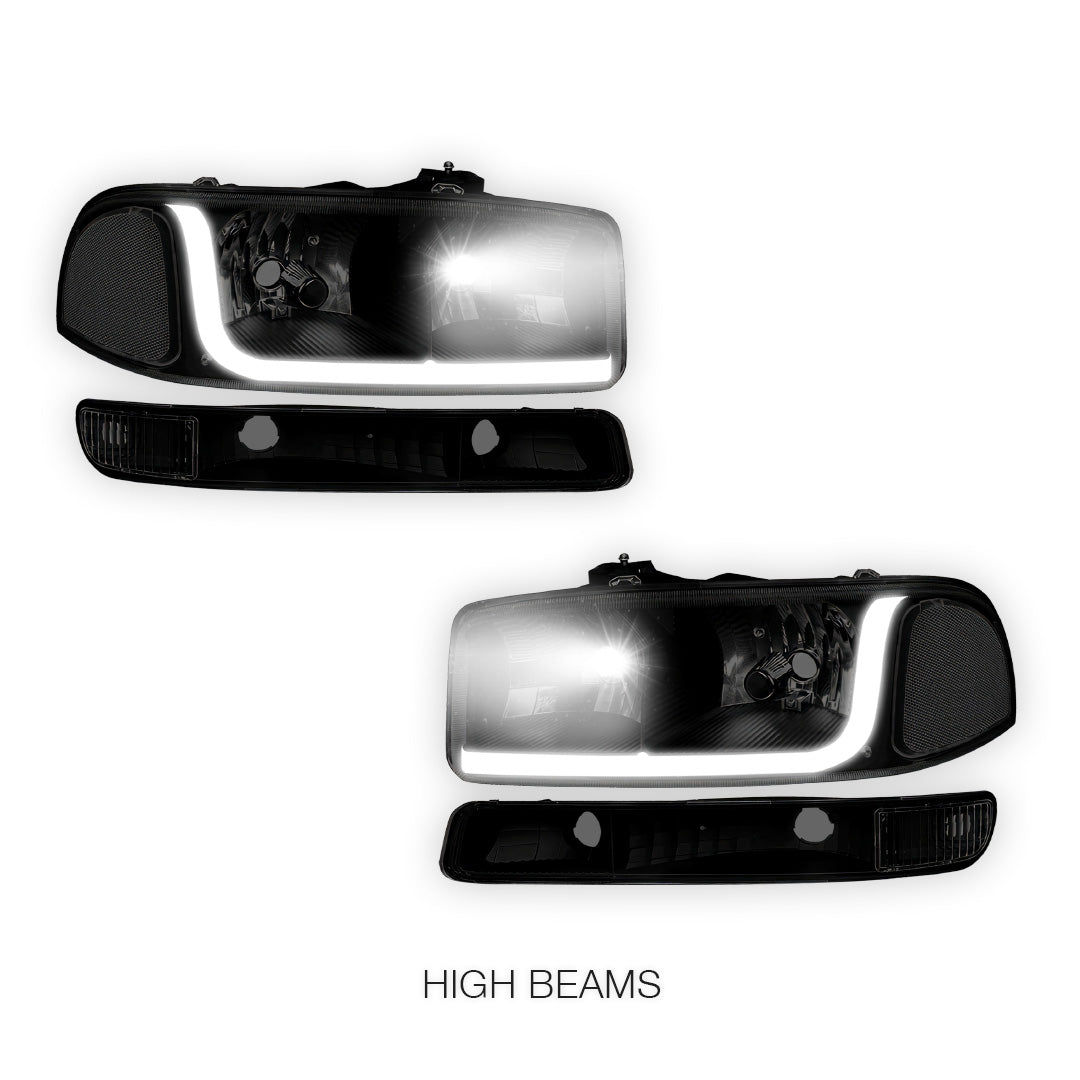 GMC Sierra 3500 SL / SLE / SLT (2001 - 2007) LED DRL Headlights LH + RH