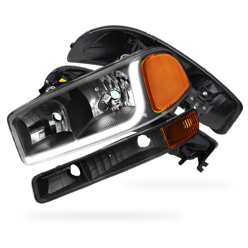 GMC Yukon XL 1500 SLE / SLT (2000 - 2006) LED DRL Headlights LH + RH