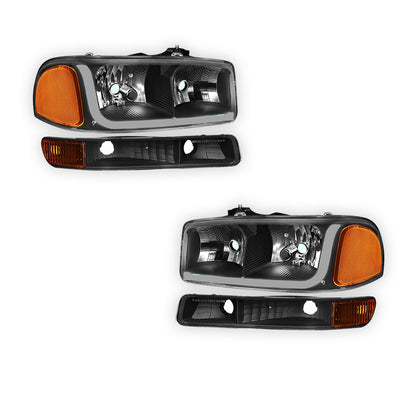 GMC Yukon XL 1500 SLE / SLT (2000 - 2006) LED DRL Headlights LH + RH