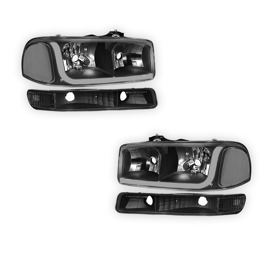 GMC Yukon XL 1500 SLE / SLT (2000 - 2006) LED DRL Headlights LH + RH