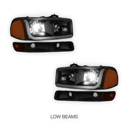 GMC Yukon XL 1500 SLE / SLT (2000 - 2006) LED DRL Headlights LH + RH