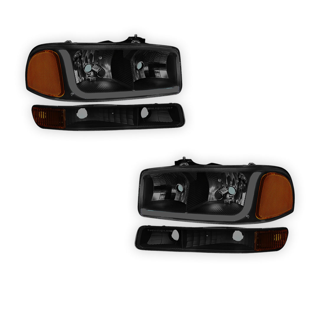 GMC Yukon XL 1500 SLE / SLT (2000 - 2006) LED DRL Headlights LH + RH