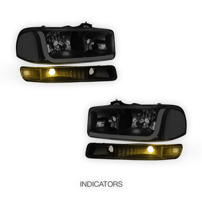 GMC Yukon XL 1500 SLE / SLT (2000 - 2006) LED DRL Headlights LH + RH