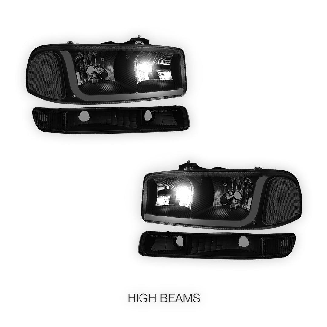 GMC Yukon XL 1500 SLE / SLT (2000 - 2006) LED DRL Headlights LH + RH
