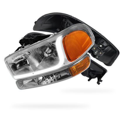 GMC Yukon XL 1500 SLE / SLT (2000 - 2006) LED DRL Headlights LH + RH