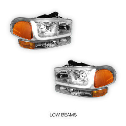 GMC Yukon XL 1500 SLE / SLT (2000 - 2006) LED DRL Headlights LH + RH