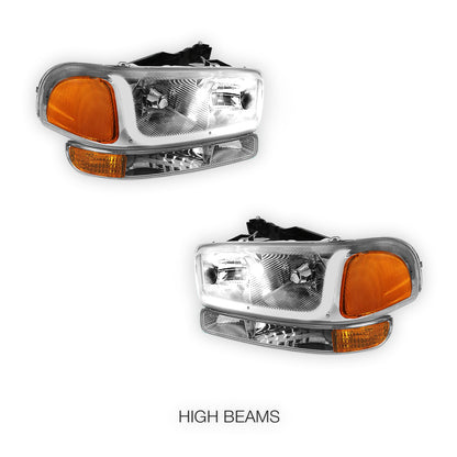GMC Yukon XL 1500 SLE / SLT (2000 - 2006) LED DRL Headlights LH + RH