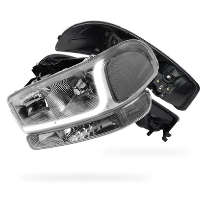 GMC Yukon XL 1500 SLE / SLT (2000 - 2006) LED DRL Headlights LH + RH