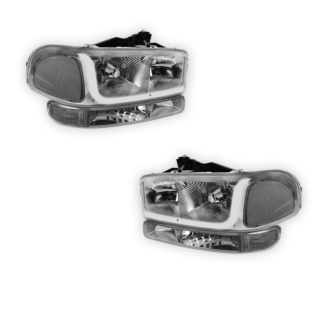 GMC Yukon XL 1500 SLE / SLT (2000 - 2006) LED DRL Headlights LH + RH