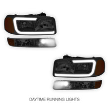 GMC Sierra 1500 SLE / SLE2 / SLT (1999 - 2007) Pair LED DRL Headlights LH + RH