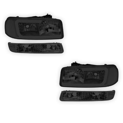 GMC Sierra 1500 SLE / SLE2 / SLT (1999 - 2007) Pair LED DRL Headlights LH + RH