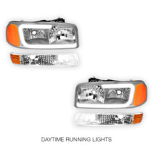 GMC Sierra 2500 SL / SLE / SLT (1999 - 2004) Pair LED DRL Headlights LH + RH