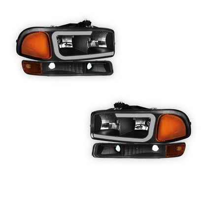 GMC Sierra 2500 SL / SLE / SLT (1999 - 2004) Pair LED DRL Headlights LH + RH