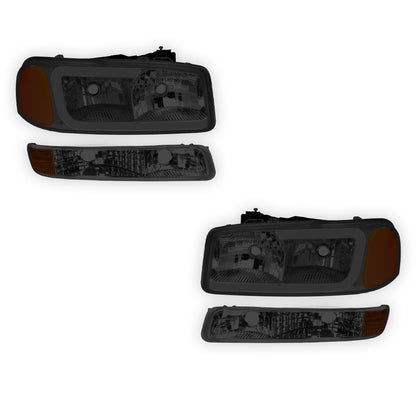 GMC Sierra 2500 HD SL / SLE / SLT (2001 - 2007) Pair LED DRL Headlights LH + RH