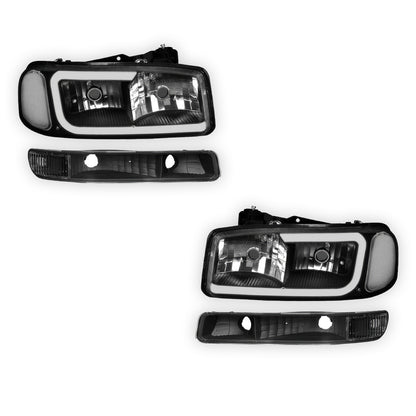 GMC Sierra 2500 HD SL / SLE / SLT (2001 - 2007) Pair LED DRL Headlights LH + RH