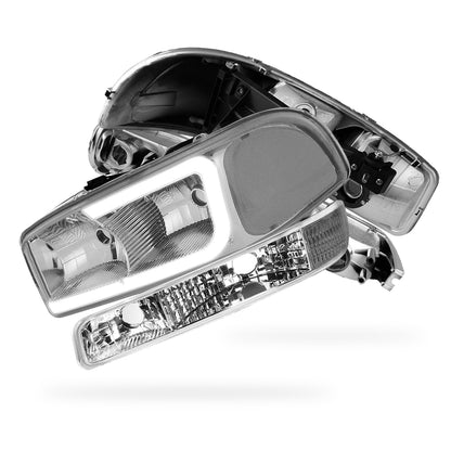 GMC Yukon XL 1500 SLE / SLT (2000 - 2006) Pair LED DRL Headlights LH + RH