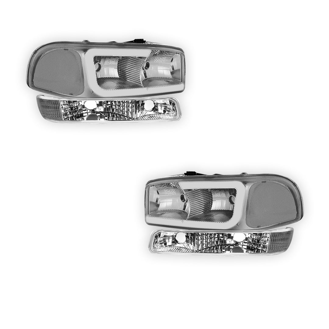 GMC Yukon XL 1500 SLE / SLT (2000 - 2006) Pair LED DRL Headlights LH + RH