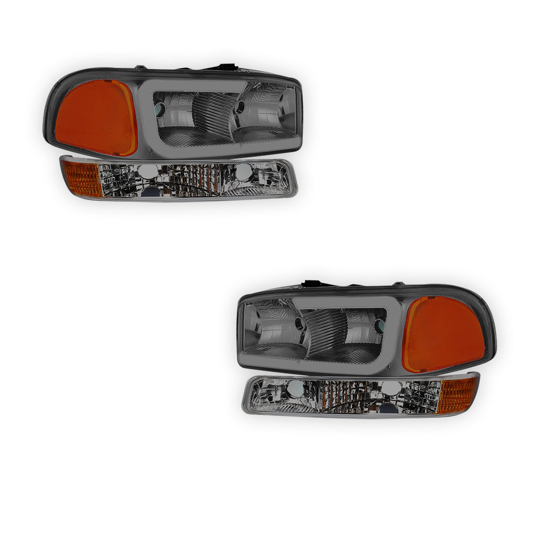 GMC Yukon XL 1500 SLE / SLT (2000 - 2006) Pair LED DRL Headlights LH + RH
