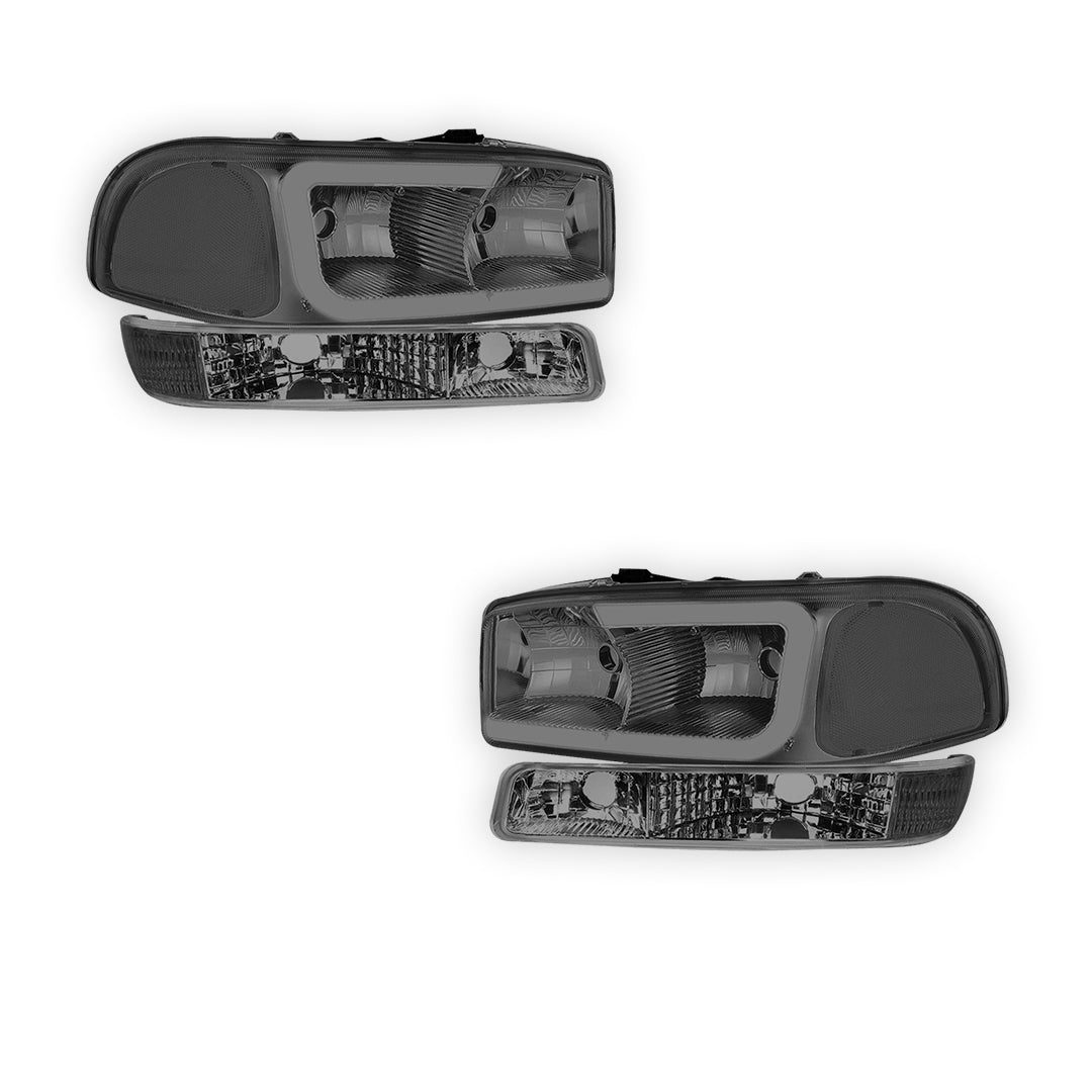 GMC Yukon XL 1500 SLE / SLT (2000 - 2006) Pair LED DRL Headlights LH + RH