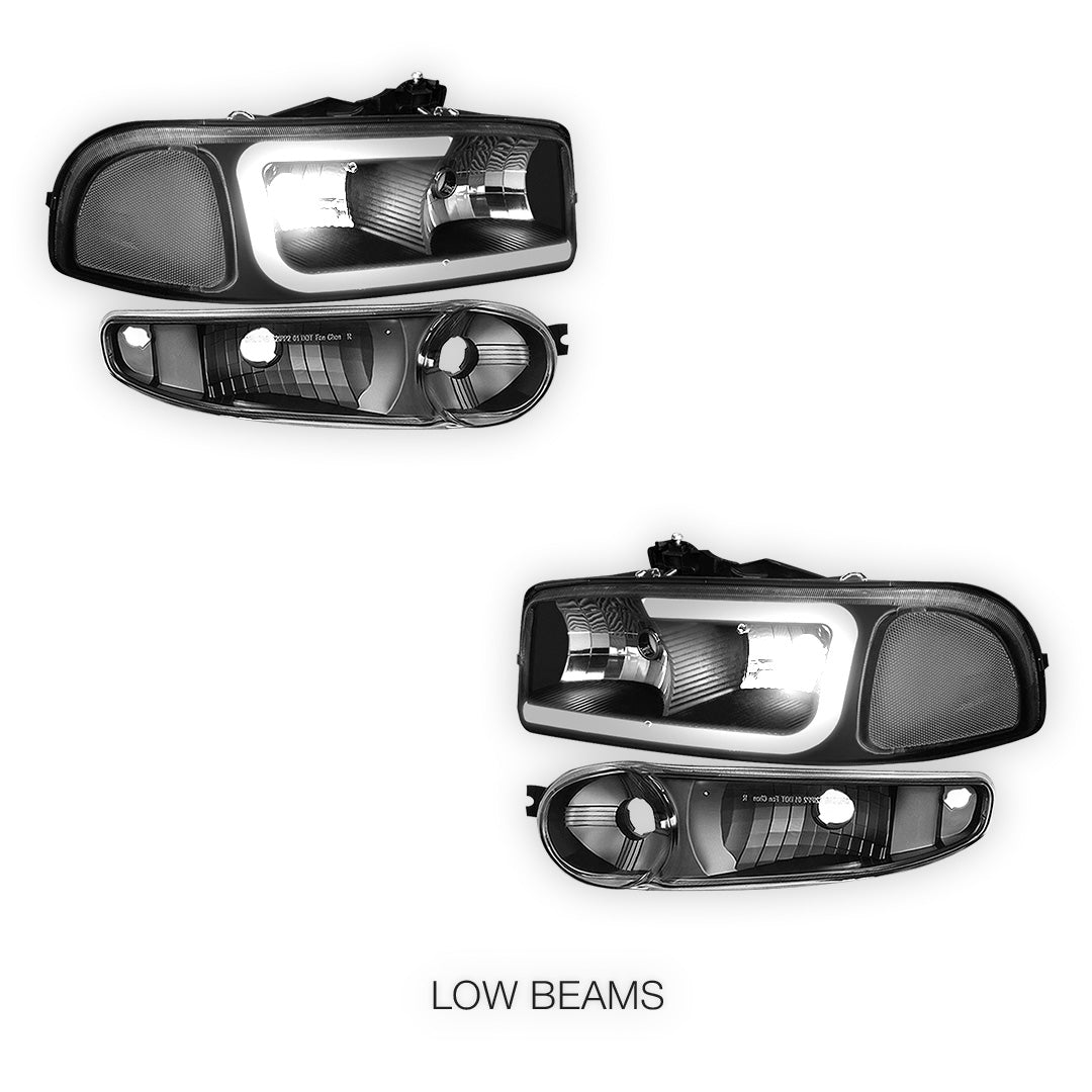 GMC Yukon SL / SLE / SLT (2000 - 2006) LED DRL Headlights LH + RH