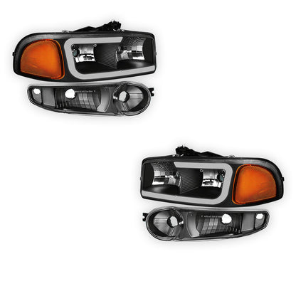 GMC Yukon SL / SLE / SLT (2000 - 2006) LED DRL Headlights LH + RH